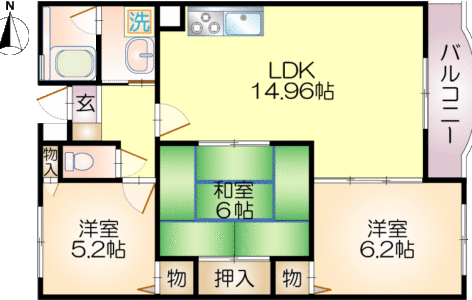 ◇◆賃貸物件情報◆◇（茨木市真砂）3LDKマンション