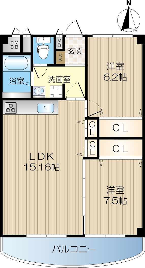南茨木ハイタウン美沢B棟(中古マンション)